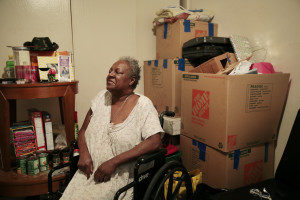 Rhonda Marshall’s belongings have been packed in moving boxes for almost a year as she anticipated a voucher allowing her to relocate from the neglected Hacienda public housing complex. 